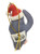 Penguin with Christmas Hat - Resin Tree Ornament - 10-12cm
