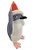 Penguin with Christmas Hat - Resin Tree Ornament - 10-12cm