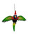 Rainbow Lorikeet with Wings - Bristlebrush Christmas Ornament - 15cm