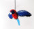 Hanging Ornament with Wings - Crimson Rosella