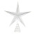5 Point Mirrored Tree Topper Star - Silver