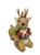Sitting Reindeer with Antlers & Wreath - Medium 18cm