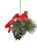 Bristlestraw Christmas Decoration - Red Robin Pair with Wreath 15cm