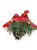 Bristlestraw Christmas Decoration - Red Robin Pair with Wreath 15cm