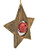Wooden Door Hanger - Star with Single Bell 33cm