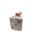 Pastels - White Red Candy Stripe Cake Slice 13cm 10cm