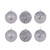 Shatterproof Baubles - SILVER - 6 Pack - 8cm