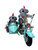 Aussie Christmas Blue Motorbike with Sidecar - 20cm