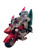 Aussie Christmas Red Motorbike with Sidecar - 20cm