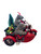 Aussie Christmas Red Motorbike with Sidecar - 20cm