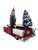 Car - Christmas Aussie Red Sedan with Kookaburra - 26cm