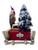 Car - Christmas Aussie Red Sedan with Kookaburra - 26cm
