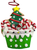 Peppermint Christmas Tree Cupcake Ornament 10cm