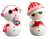 Mini Snowman Couple Polyresin Decoration 15cm ( SET OF 2)