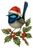 Blue Wren - Christmas Tree Ornament - 11cm