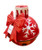 Bauble Centrepiece - Tin RED CANDLEHOLDER 35CM