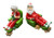 Santa Statue - MR & MRS CLAUS ON GREEN LAZY BOY CHAIRS - (Set of 2 Pieces) 40CM