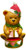 Christmas Teddy - ON DRUM WITH PRESENT - LED 20CM