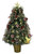 Christmas Tree - Fibre Optic Red Décor and Gold Base 90cm