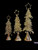 Christmas Tree - GOLD Wire with Lights LARGE 51cm