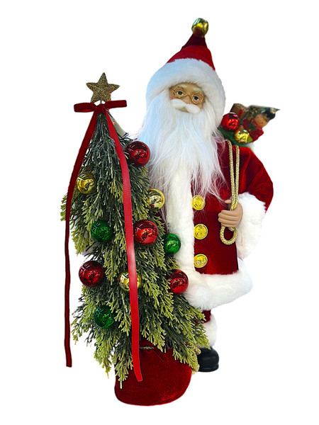Santa - RED Christmas Tree & Sack 45cm