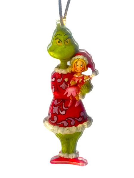 Grinch Christmas Ornament - 9-10cm - Mrs Grinch & Cindy Lou
