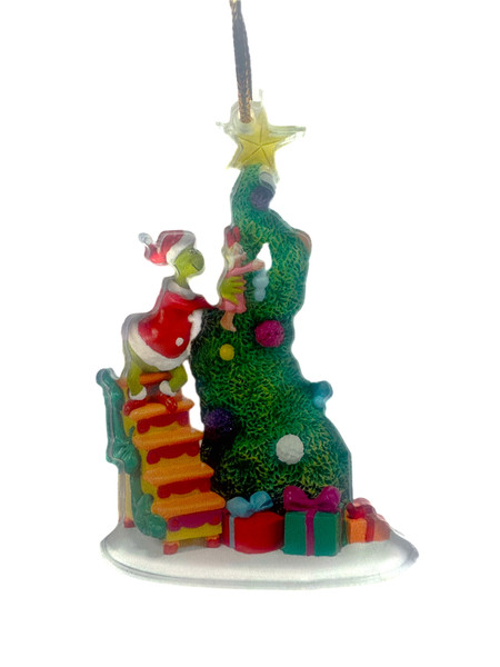 Grinch Christmas Ornament - 9-10cm - On Steps to Tree