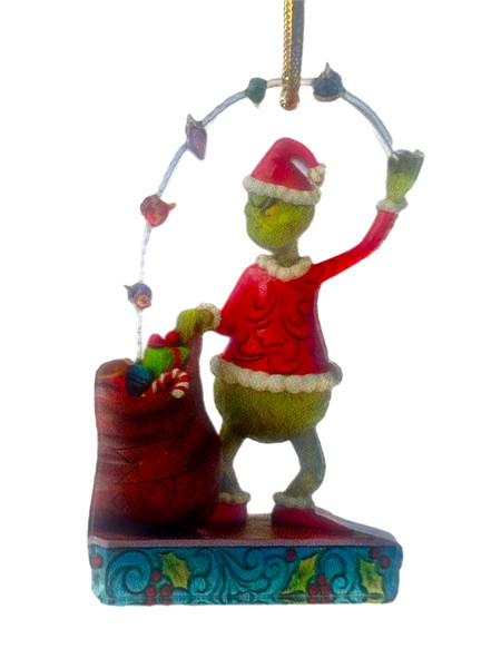 Grinch Christmas Ornament - 9-10cm - Lights In Sack