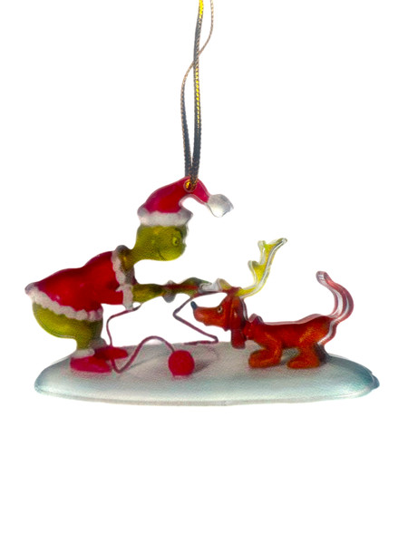 Grinch Christmas Ornament - 9-10cm - with Max