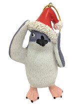 Penguin with Christmas Hat - Resin Tree Ornament - 10-12cm