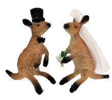 Wedding - Kangaroo Bride and Groom 8cm Novelty