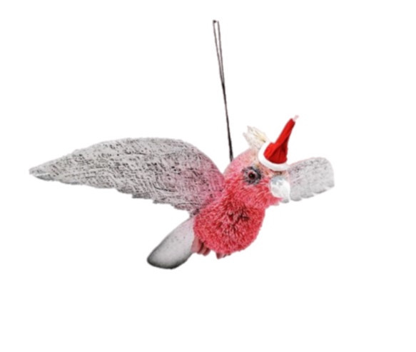 Galah with Wings - Bristlebrush Christmas Ornament - 15cm