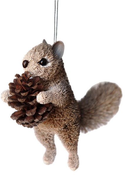 Hanging Ornament - Squirrel Grey Standing 13cm