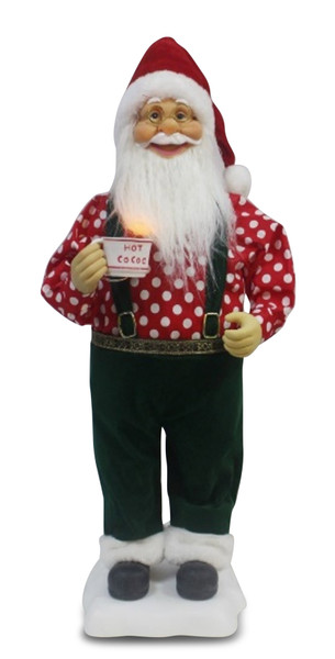 Santa - Hot Cocoa "Animated Movement" 61cm