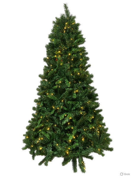Christmas tree - Lit LED Green Pine 210cm