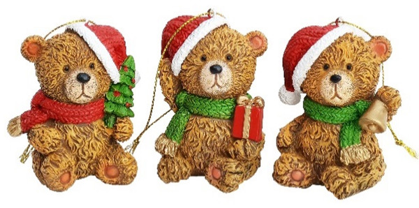 Decoration - Polyresin Christmas Ornaments Hanging Bears