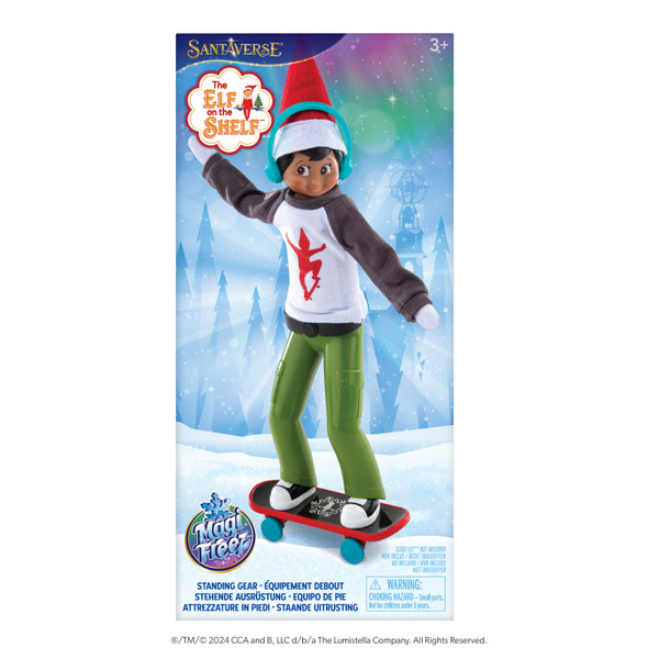 Elf On The Shelf - MagiFreez Holly Jolly Ollie Skateboarder