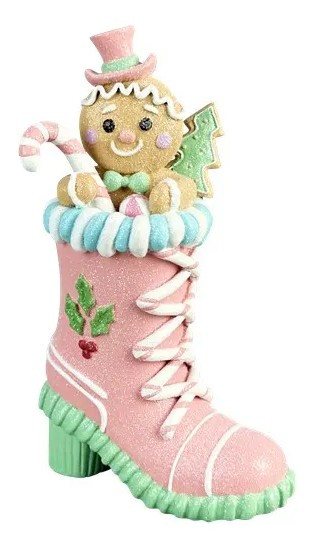 Gingerbread Pastel Boot (Blue/Pink) - 23cm