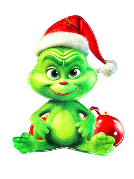 Grinch Baby - With Red Bauble 9cm