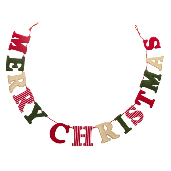 Merry Christmas Fabric Garland 195cm