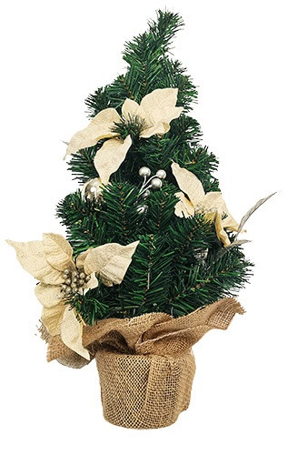Gold Poinsettia Tree 60cm