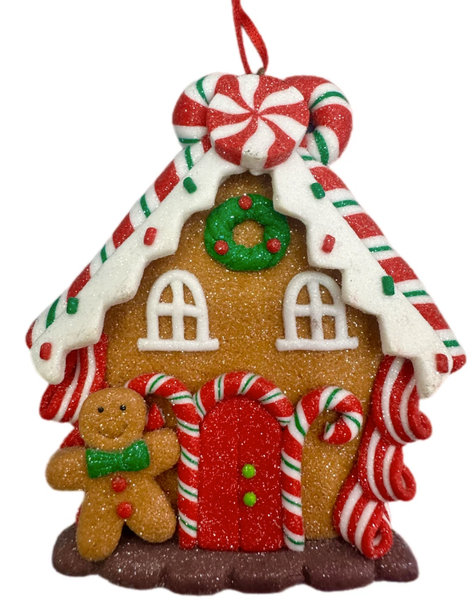 Gingerbread Man House Ornament 10cm