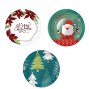 Christmas Paper Plates 12pk 7" 3Asst