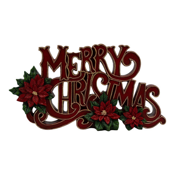 Traditional Merry Christmas Sign 28CM