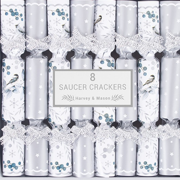 Saucer Christmas Cracker Gold OR Silver  8 Pack