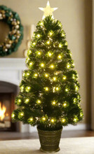 Fibre Optic Tree Gold Trim 90cm