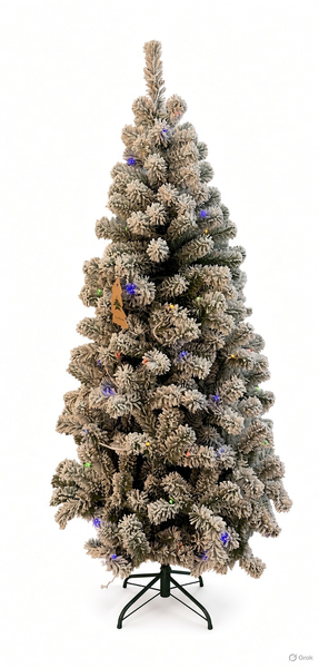Christmas Tree - FLOCKED Tree with Multi-Function Lights 120CM