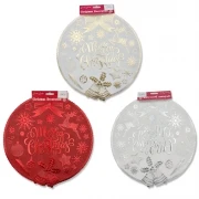 Christmas Placemat Round 38cm 3Asst