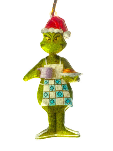 9-10cm Grinch Chef 2D Acrylic Ornament - Christmas Tree Decoration ...