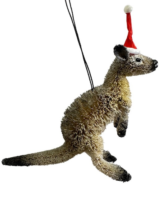 Kangaroo Grey - Bristlebrush Christmas Ornament - 7-9 cm img